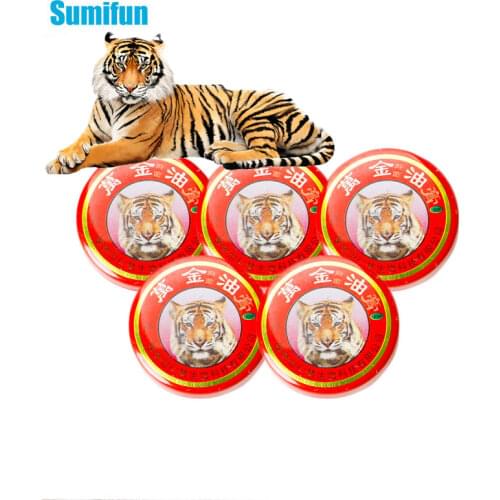 5Pcs Tiger Balm Cooling Oil Mint Cream Treat Cold Headache Dizziness Mosquites Bites Anti Itching Body Muscle Relaxing Plaster