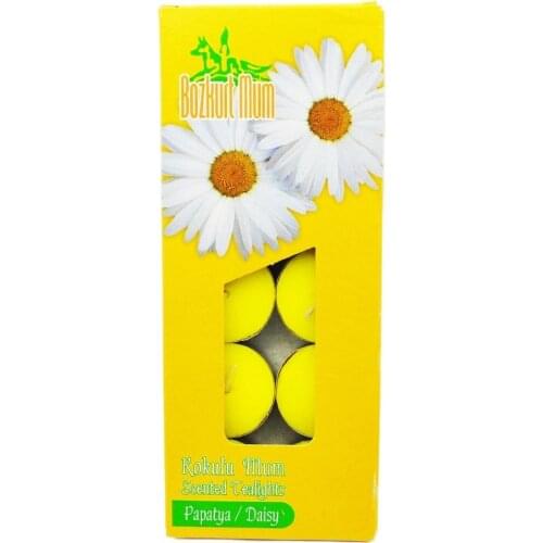 Bozkurt Handmade Tealight Daisy Scented Candle, Birthday And Party Candles