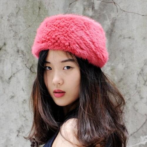 FREE SHIPPING CX-E-29R Alibaba Wholesale Fashion Women Hairband Cute Ring Scarf Mink Fur Hair Accessories