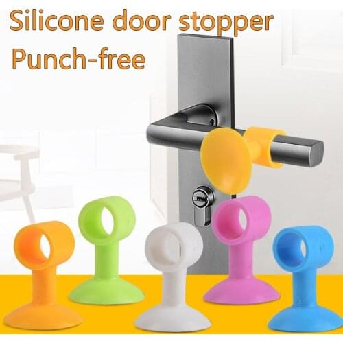 Punch-Free Silicone Door Stopper Bathroom Door Rear Collision Avoided Door Suction Cup Mute Buffer Collision Pad