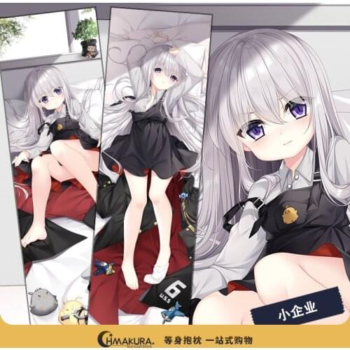 Anime Azur Lane USS Enterprise Cosplay Cartoon Dakimakura Hugging Body Pillow Case Long Pillowcase Cushion Cover 160x50cm