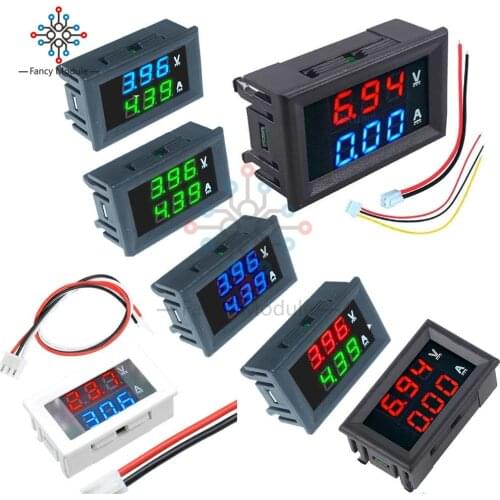 Dual LED Display Mini Digital Voltmeter Ammeter 0.56'' DC 100V 10A Panel Amp Volt Voltage Current Meter Tester Detector 0.28