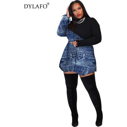 Модные джинсовые платья DYLAFO China At AliExpress