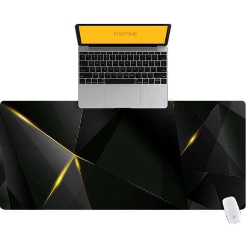 Gold and Gray Office Computer Desk Mat Table Keyboard Big Mouse Pad Laptop Cushion Desk Non-slip Mat Gamer Mousepad Mat
