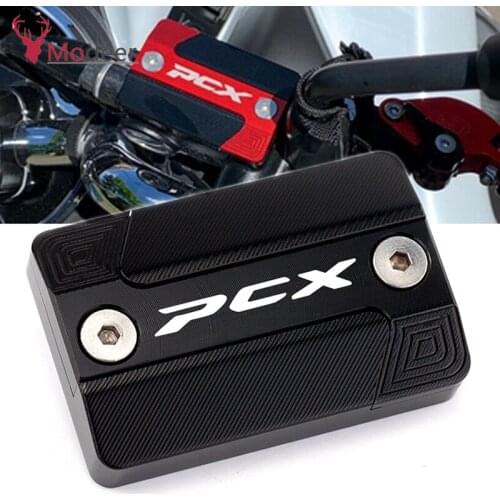 PCX 125 150 CNC Aluminum Motorcycle Front Brake Fluid Reservoir Cap Cover For Honda PCX125 PCX150 2018 2019 Brake Reservoir Cove