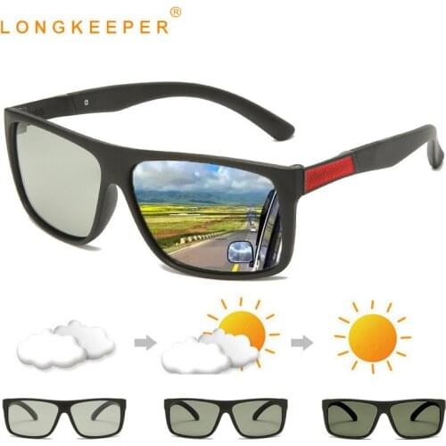 2020 New Polarized Photochromic Sunglasses Men Square Driving Sun Glasses Male Chameleon Glasses Driver Goggles UV400 Oculos
