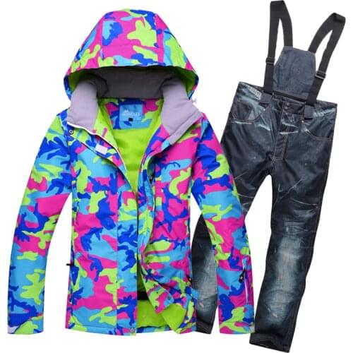 Ski Suit Women Hot New Brands High Quality Windproof Waterproof Winter Sets Snow Jacket And Pants Skiing And Snowboarding Suits