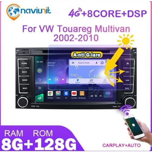 Carplay car intelligent system 2 din radio android 10 screen For VW Volkswagen Touareg Transporter T5 Multivan 2004-2011 stereo