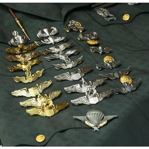 US ARMY WINGS MILITARY COMMAND MASTER AVIATOR METAL WINGS BADGE WWII US COMMAND PILOT BADGE PIN BROOCH