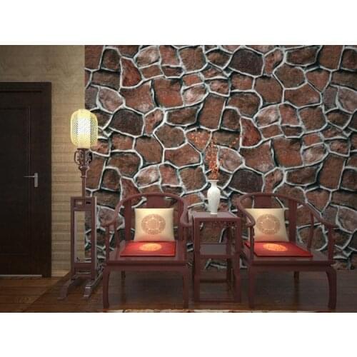 Culture Stone 3D Wallpaper Waterproof Background for Living Room PVC Wall Paper Roll Stereoscopic Look Wallcoverings 10Mx53CM