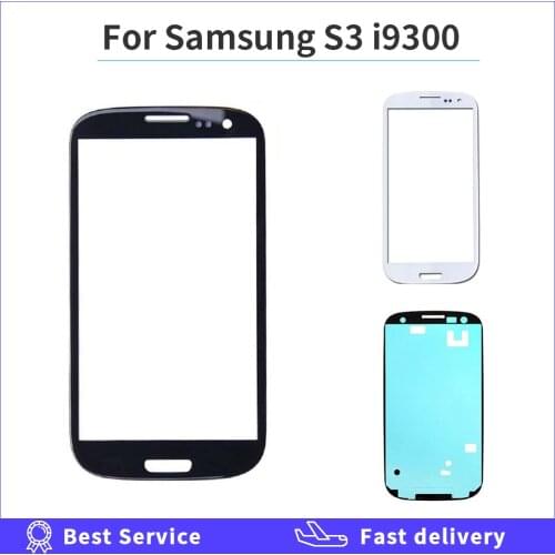 New For Samsung Galaxy S3 i9300 i9305 i9300i i9301 i9301i Front Panel Lens Outer Glass LCD Display Screen Repair part +Adhesive