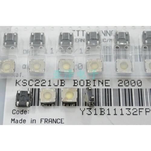Original French ITT patch 6.2 * 6.2 * 3.5mm Tact switch KSC221JB soft keys 4 feet