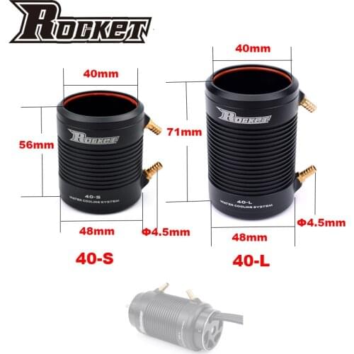 RC Boat water Cooling SURPASS HOBBY Rocket 40-L 40-S CNC Marine Water Cooling Jacket for 4074 4082 4092 RC Boat Brushless Motor