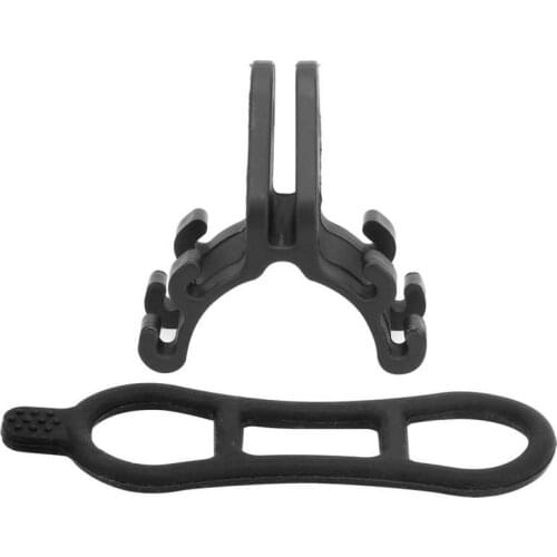 Bicycle Flashlight Holder Handlebar Torch Light Mounting Bracket Adjustable for GoPro Mount Interface