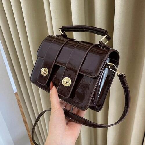 Luxury Handbag Designer 2021 Women Fashion Shoulder Bags Solid color Crossbody Bag Hand Tote Retro Women Flap Small Square Bag