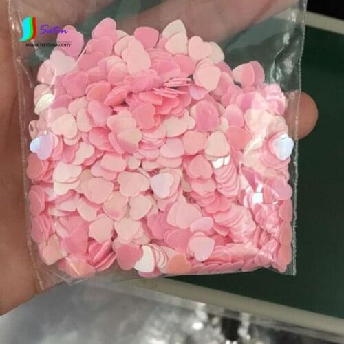 DIY Sequined Material 6mm Pink Heart Sequins Non-peach Heart Beads Make-up Heart-shaped Patch 50g / pack S121P