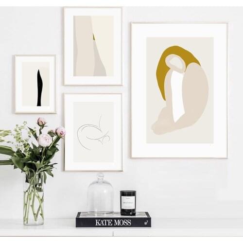 Nordic Minimalist Art Abstract line Geometric Figure Canvas Painting Prints Poster Wall Picture Living Room Home Decoration