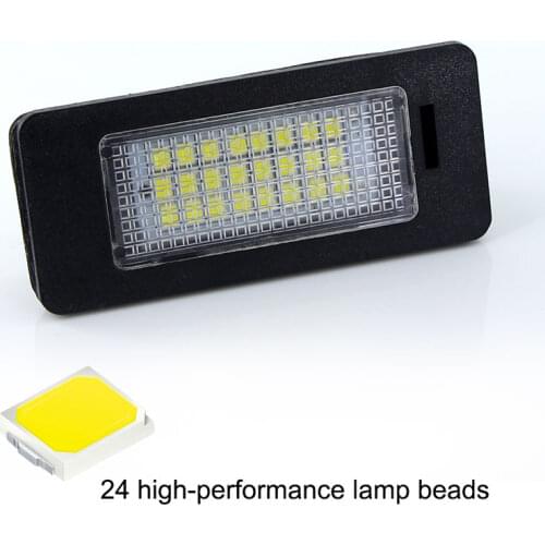 2pcs Error Free Led License Plate Lights Lamps Bulbs Canbus White 6000k 12V For BMW E39 E60 E61 E82 E90 E91 E92 E93 X5 X6