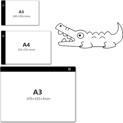 LED Light Drawing Board Digital Graphics-Tablet for Drawing Electronics USB Writing Painting Art Graphic Copy Board