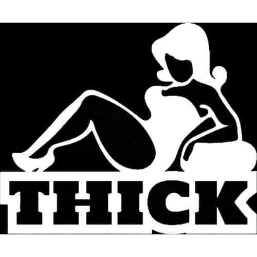 Thick Sexy Big Fat Chick Vinyl Decal Car Styling Car Truck Window Sticker Mudflap Girl Women Jdm