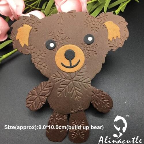 Die cut metal cutting die punch build up bear Alinacraft Scrapbook album papercraft handmade card stencil art cutter