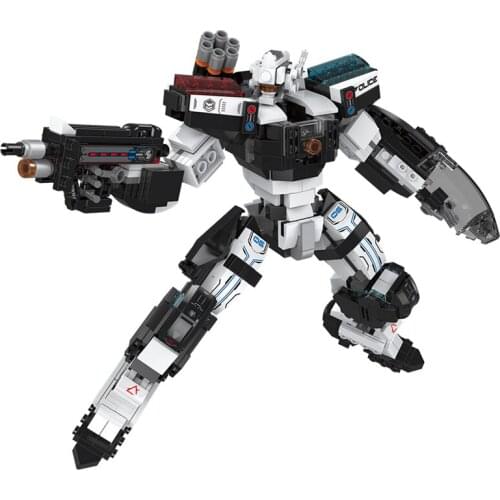 XINGBAO New Creative 20002 Building Blocks Compatible LOGO Police Force Car Series MOC Bricks Double Shape Car And robot 2 in 1