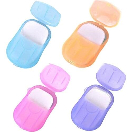 1 Box Washing Hand Slice Sheets Scented Foaming Box Paper Soap Bath Travel soap box soap saver hand sanitizer holder soap dish