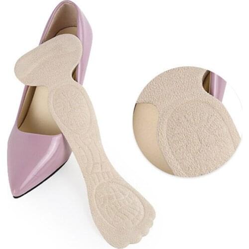 1 Pair Two In One Five Toe Seven Points Pad Womens High Heels Insoles Self-adhesive Sandals Fish Mouth No-slip Shoes Insoles