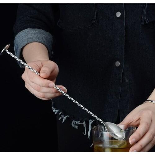 100Pcs/Lot Hot Bar Cocktail DIY Tool Stirring Mixing Drink Mixer Puddler Spoon Ladle Stirrer 27CM
