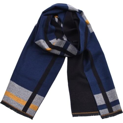 2021 Fashion Brand Mens Patchwork Plaid Cashmere Scarf Winter Warm Long Shawl Casual Tassel Foulard Wraps Business Scarves