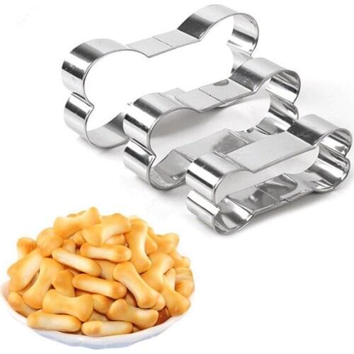 3pcs/lot DIY Dog Bone Shape Cookie Mold Stainless Steel Cake Decoration Mold Birthday Party Biscuit Cutter Baking Tool LB 458
