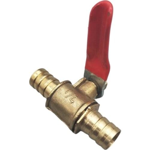 6mm-14mm Hose Barb Inline Brass Water Oil Air Gas Fuel Line Shutoff Ball Valve Pipe Fittings Pneumatic Connector Controller
