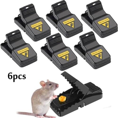 6Pcs Reusable Mouse Trap Plastic Rat Mice Catching Outdoor Indoor Best Snap Traps for Mouse Quick Effective Mouse Catcher