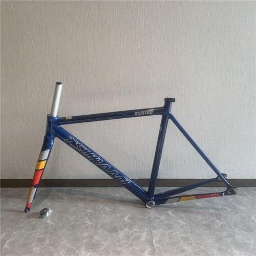 700C 6061 Aluminum Alloy T6 Fixed Gear Frame With Fork Headset Setm Fixie Track Bike Frameset 52cm High Quality Cycling Parts