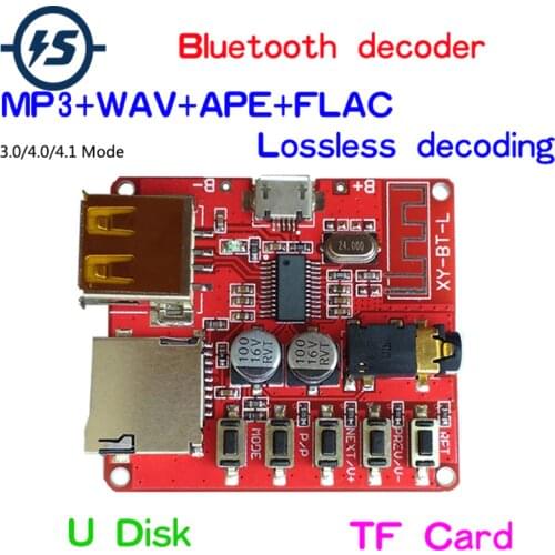 3.7-5V Wireless Bluetooth MP3 Decoder Board BLE 4.1 Circuit Board Module Lossless Decoding Module Micro USB TF Card Interface