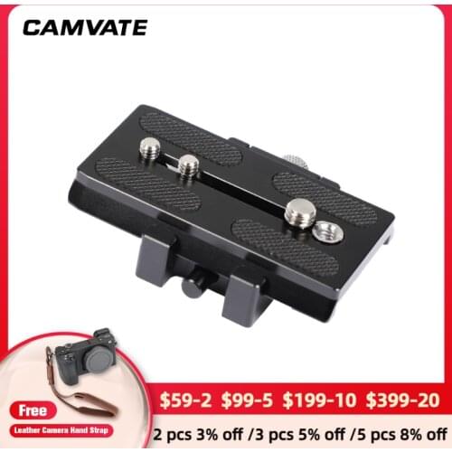 CAMVATE Manfrotto Quick Release Plate Assembly With Sliding Plate Horizontally Mounted For DSLR Cameras C2506