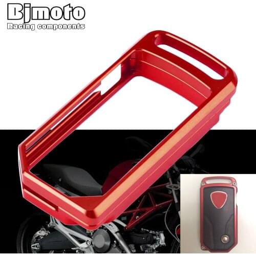 BJMOTO Motorcycle CNC Key Case Cover Caps Chain Frame Holder For Ducati Diavel 2011-2016 Multitrada 1200 S 2010-2014