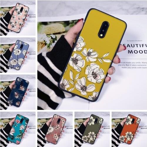 Phone Case Silicone For OnePlus 7 7 Pro 6 6T 5 5T 3 3T Yellow Flower Soft Back Cover For One Plus 7 7 Pro 6 6T 5 5T 3 3T Case