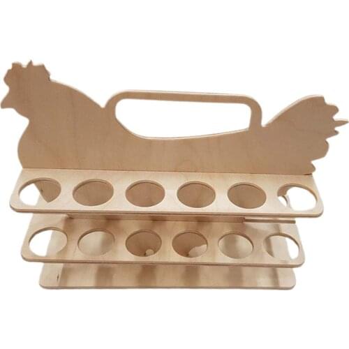 Wooden Egg Storage Rack Portable Egg Rack Kitchen Storage Organizer Space Saving Convenient Storage Durable After Repeated Use