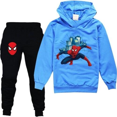 Henry Danger Spider New Childrens Autumn/Winter Print Cartoon Suit Hooded Sweatshirt Boy And Girl Cute Hoodie Clothing Suit
