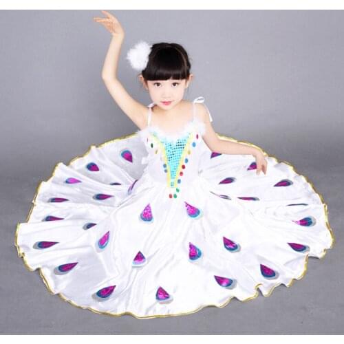 Children cute peacock performance dress peacock Costumes Jumpsuit 90-150cm S-4XL size