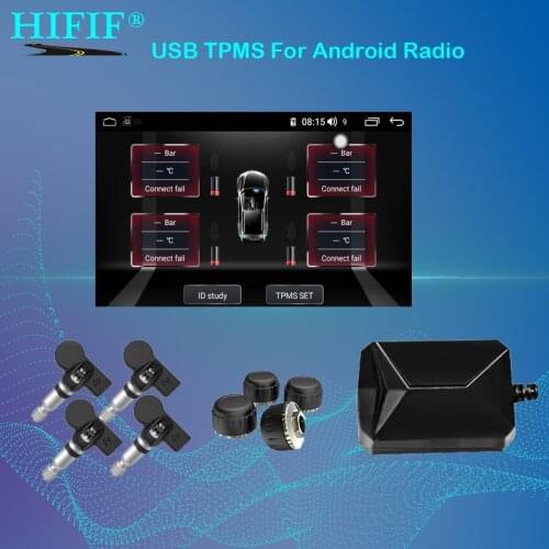 For Android USB TPMS Car Tire Pressure Monitoring System Car Tire Diagnostic-tool with Mini External Sensor