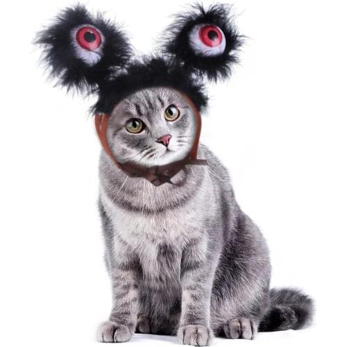 Pet Cats And Dogs Halloween Color Glow Big-eyed Monsters Turn Into Hats for Dog Cats Cosplay Costume Party Pet Hair Accessories