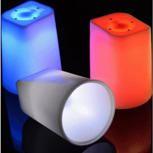 Hot sale LED charging lamp colorful plastic dice game cup creative light-emitting light bar dice cup