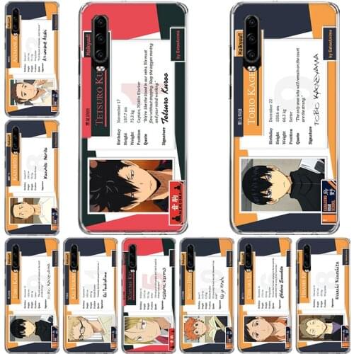 Hot Anime Haikyuu!! ID Card Cover Phone Case For Huawei P10 P20 P30 P40 Mate 30 20 10 Lite Pro P Smart Z Plus 2019 2018 Cover Co