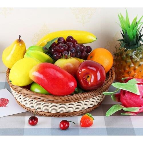 Artificial Fake Fruit Simulation Apple Strawberry Lemon Ornament Home Decoration Accessories For Photographys Foam Props