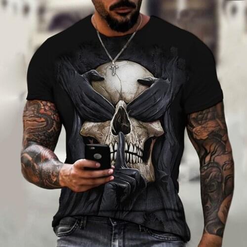 Camouflage hunting animal wild wolf 3DT shirt summer casual mens T-shirt fashion streetwear mens hip-hop short-sleeved shirt