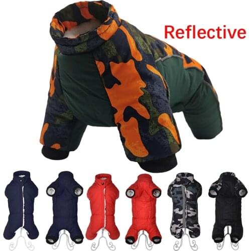 Winter Warm Overalls for Small Dogs Waterproof Pet Jumpsuit Coat Thicken Puppy Dog Down Jacket Chihuahua French Bulldog Clothing