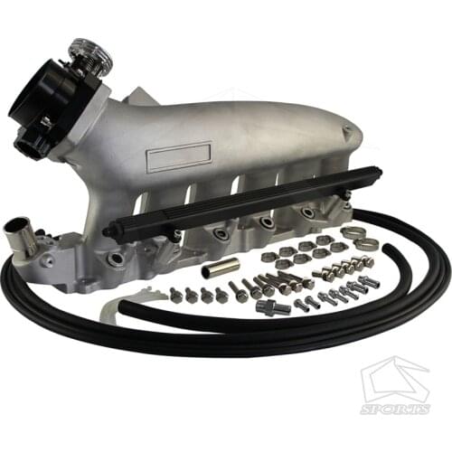 Intake Manifold +Fuel Rail &90-80mm Q45 Throttle Body For N*issan R*33 R*32 R*B25DET