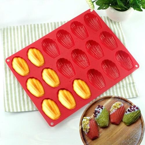 Meibum Silicone Madeleine Molds and Disposable Piping Bag Biscuit Desserts Baking Tools Shell Cake Moulds Kitchen Bakeware